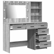 Тоалетка с рафт Светлосиво 78.5 x 41 x 135 см Инженерно дърво