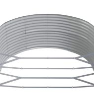 Повдигната градинска леха, антрацит, 212x140x68 см, поцинкована стомана