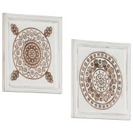 Ръчно резбовани стенни панели 2 бр МДФ 40x40x1,5 см