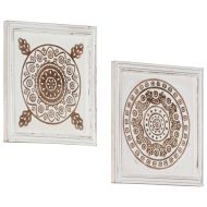 Ръчно резбовани стенни панели 2 бр МДФ 40x40x1,5 см