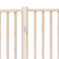 Сгъваема порта за кучета, 3 панела, 150 см, масивна дървесина, ела