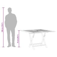 Сгъваема градинска маса, 110x110x75 см, тиково дърво масив