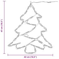 Коледни светлини Силует на коледно дърво 2 бр. 50 светодиода