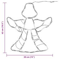 Коледни светлини Ангел силует 2 бр. 50 светодиода топло бяло