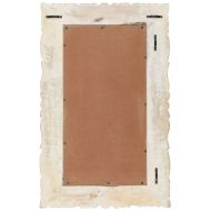 Огледало, бяло, 80x50 см, мангово дърво масив