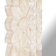 Огледало, бяло, 80x50 см, мангово дърво масив