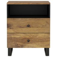 Нощно шкафче, 50x33x62 см, масивно манго и инженерно дърво