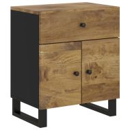 Нощно шкафче, 50x33x60 см, масивно манго и инженерно дърво