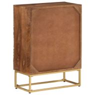 Скрин с чекмеджета 55x30x76 см масивно дърво манго и желязо