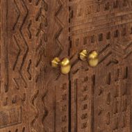 Бюфет, 55x30x76 см, мангово дърво масив и желязо