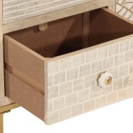 Бюфет, 55x30x76 см, мангово дърво масив и желязо