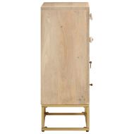 Скрин с чекмеджета 55x30x76 см масивно дърво манго и желязо