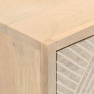 Скрин с чекмеджета 55x30x76 см масивно дърво манго и желязо