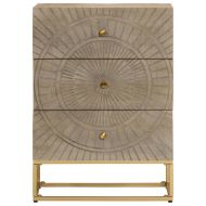 Скрин с чекмеджета 55x30x76 см масивно дърво манго и желязо