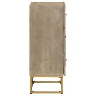 Скрин с чекмеджета 55x30x76 см масивно дърво манго и желязо