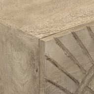 Скрин с чекмеджета 55x30x76 см масивно дърво манго и желязо