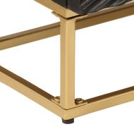 Скрин с чекмеджета черен 55x30x76 см манго дърво масив и желязо