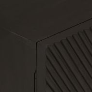 Бюфет, черен, 55x30x76 см, мангово дърво масив и желязо