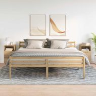 Нощни шкафчета, 2 бр, с 2 чекмеджета, дъб артизан, 36x36x68 см