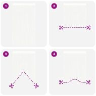 Пердета ресни, 2 бр, 100x250 см, бели