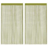Пердета ресни, 2 бр, 140x250 см, зелени