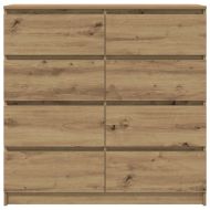 Сайдборд, дъб артизан, 100x35x99 см, инженерно дърво