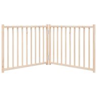 Сгъваема преграда за кучета 2 панела 160 см чам масив