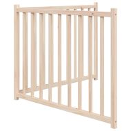 Сгъваема преграда за кучета 2 панела 160 см чам масив