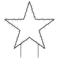 Коледна светеща украса с шипове, звезда, 80 LED, 60 см