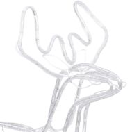 Коледни фигури на елени, 3 бр, студено бяло, 76x42x87 см