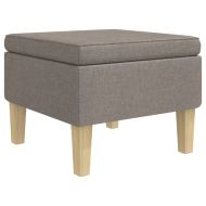 Табуретка с дървени крака, таупе, текстил