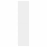 Гардероб, бял, 80x50x200 см, инженерно дърво