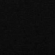 Люлеещ се стол с табуретка, черен, плат