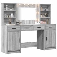 Комплект тоалетно шкафче 3 pcs Сив сонома Инженерно дърво