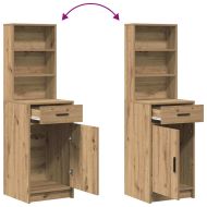 Комплект тоалетно шкафче 3 pcs дъб артизан Инженерно дърво