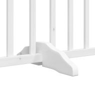 Сгъваема преграда за кучета с врата 6 панела 300 см Масивна ела