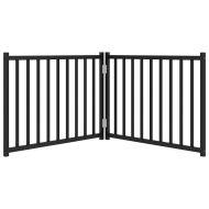 Сгъваема преграда за кучета 2 панела 160 см чам масив