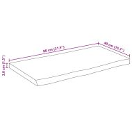 Плот за маса, 80x40x3,8 см, жив ръб, масивно дърво манго