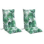 Възглавници за столове с облегалка 2 бр на листа Оксфорд плат