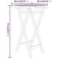 Градински трапезен комплект, 3 части, тиково дърво масив