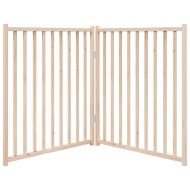 Сгъваема преграда за кучета 2 панела 160 см чам масив