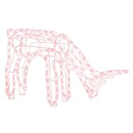 Коледна фигура северен елен, топло бяло, 73x31x45 см