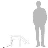 Коледна фигура северен елен, топло бяло, 73x31x45 см