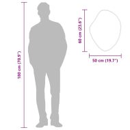 Стенно огледало черно 60x50 см