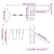 Комбинирано детско съоръжение за игра, импрегниран бор
