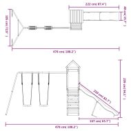 Комбинирано детско съоръжение за игра на открито, бор масив