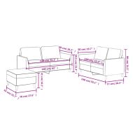 Комплект дивани от 3 части, с възглавници, сив, изкуствена кожа