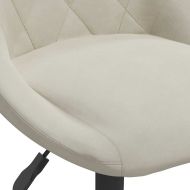 Бар табуретка, кремава, кадифе