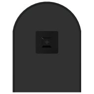 Стенно огледало черно 50x20 см овално