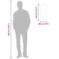 Стенно огледало черно 50x20 см овално